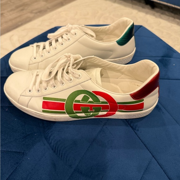 Gucci Ace White Sneakers with Red and Green Stripes Authentic! - Picture 3 of 8